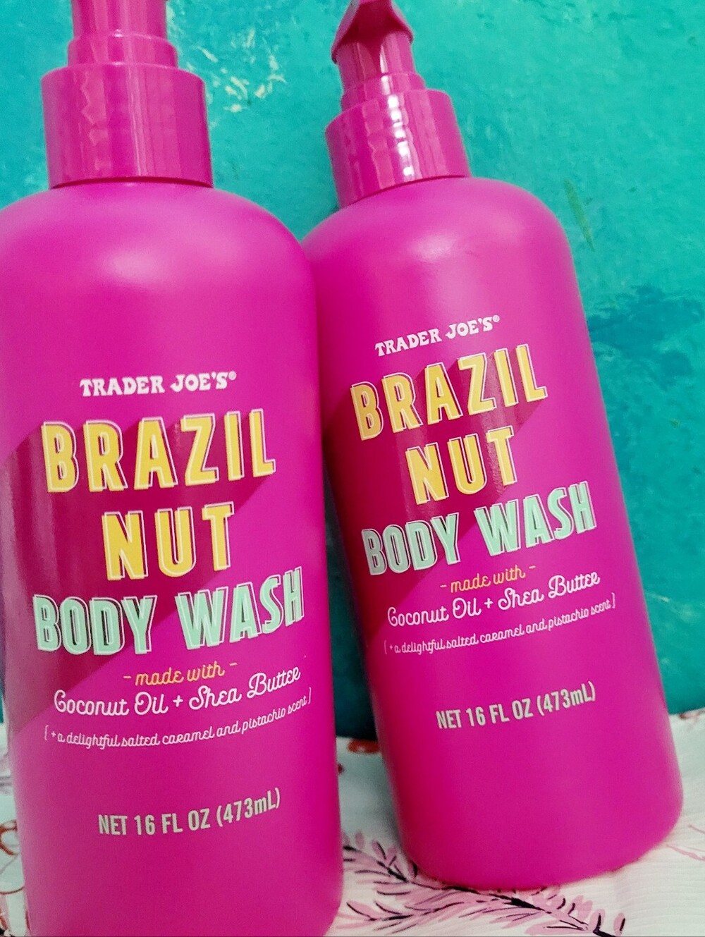 Lot of 2 NWT Trader Joe's Brazil Nut Body Wash 32oz (16oz 2 bottles)